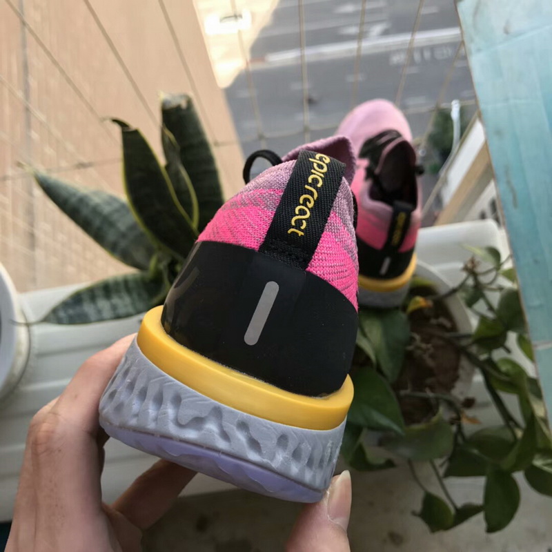 Super max Nike Epic React Flyknit Pink(98% Authentic quality)